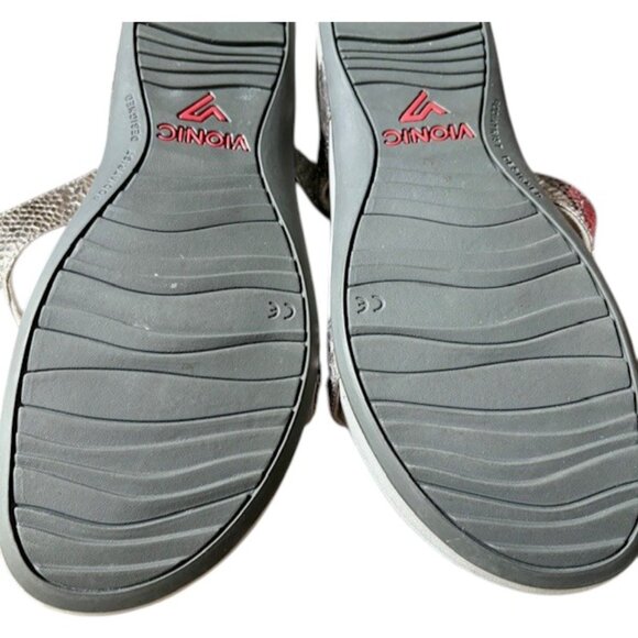 Vionic Vegan Pacific Ellie Snake Slides Adjustable Straps - Rose Gold - 9 - Picture 8 of 10